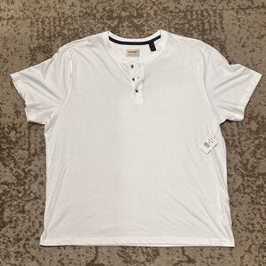 Wrangler Classic White Short Sleeve Henley